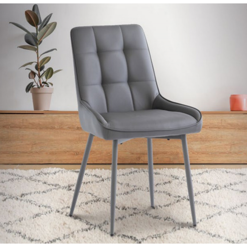 WOF Serena Grey PU Dining Chair